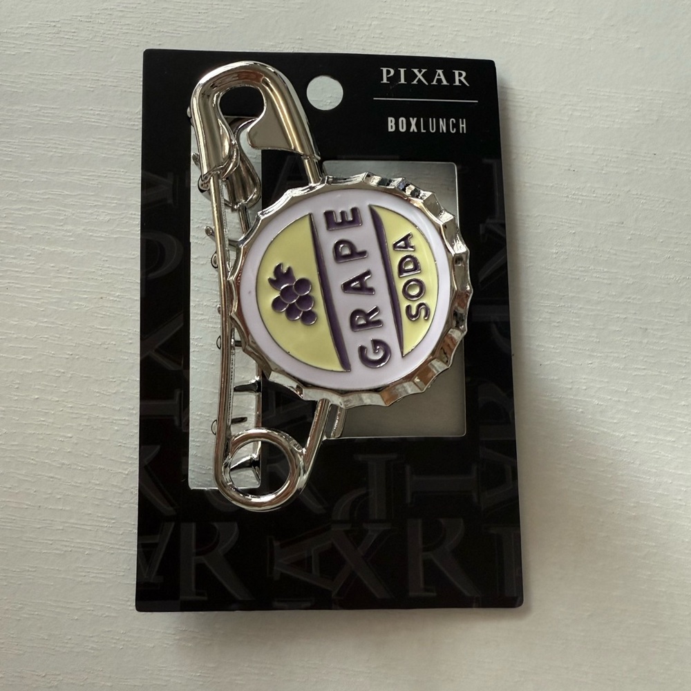 Disney Grape Soda Pin with Silver and Purple